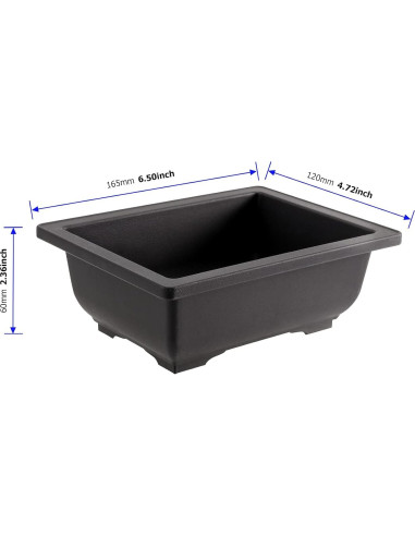 20 Macetas de Plástico para Bonsai 16.5x11.9cm con Bandejas