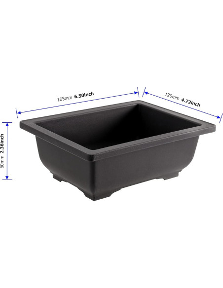 20 Macetas de Plástico para Bonsai 16.5x11.9cm con Bandejas