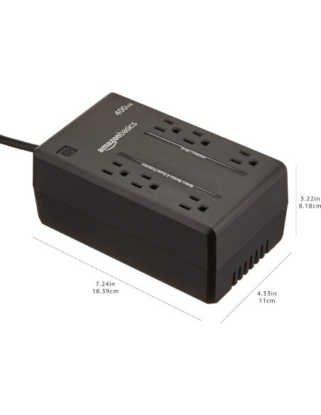 UPS Amazon Basics 400VA 6 Salidas Protector de Energía