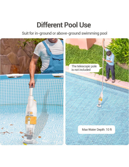 Aspiradora de piscina Rock&Rocker P1122 recargable 2.90 kg