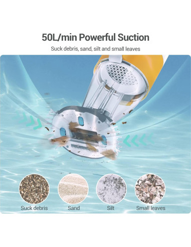 Aspiradora de piscina Rock&Rocker P1122 recargable 2.90 kg