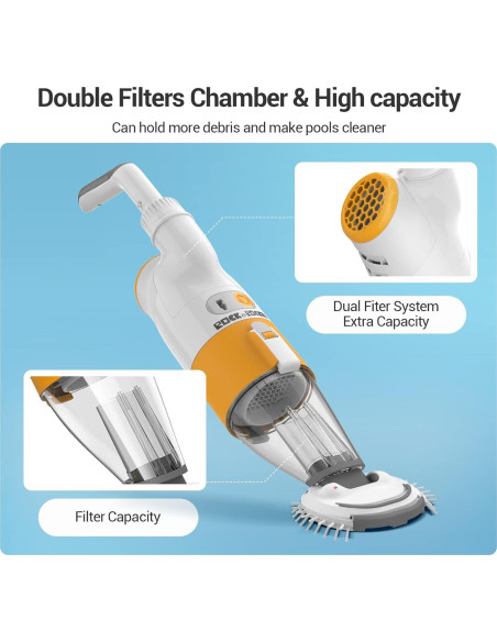 Aspiradora de piscina Rock&Rocker P1122 recargable 2.90 kg