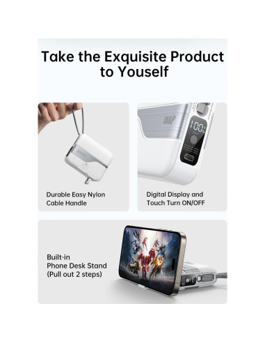 Cargador Portátil W&P 20,000mAh Carga Rápida 35W USB-C