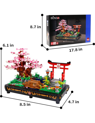 Conjunto de Construcción Bonsái Sakura 1286 PCS B&LHCX