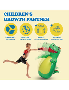 Saco de Golpes Inflable Dino Jomi & Jolly 119 cm 2