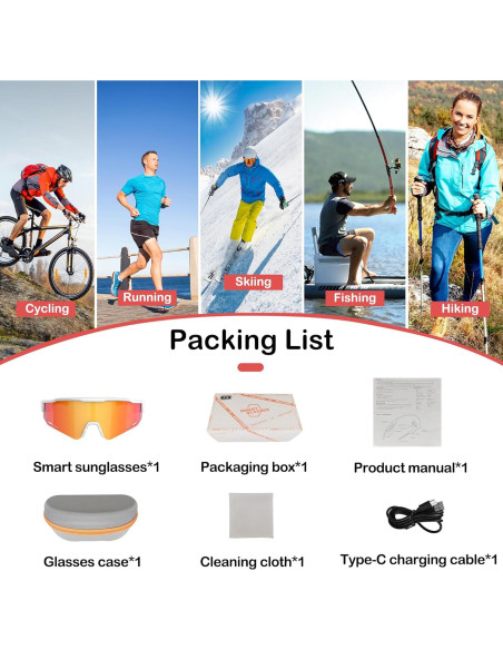 Gafas de sol Bluetooth KONLEYA K18 con UV400 y audio