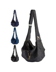 Transportín de Perro Noah & Paw Negro para Mascotas 2-8 kg