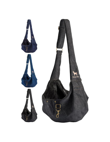 Transportín de Perro Noah & Paw Negro para Mascotas 2-8 kg