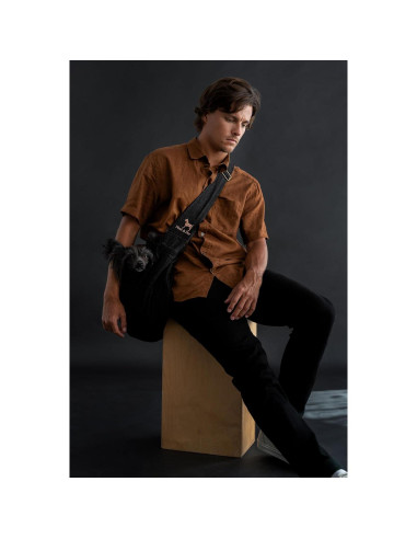 Transportín de Perro Noah & Paw Negro para Mascotas 2-8 kg