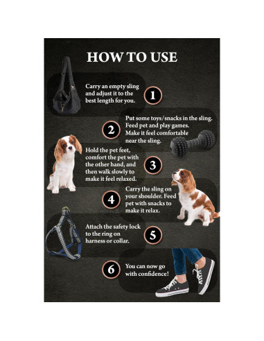 Transportín de Perro Noah & Paw Negro para Mascotas 2-8 kg