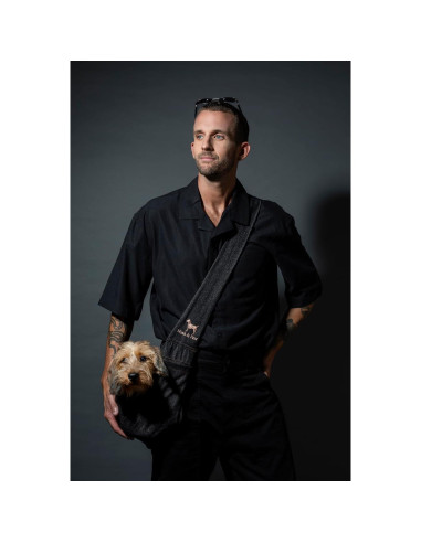 Transportín de Perro Noah & Paw Negro para Mascotas 2-8 kg