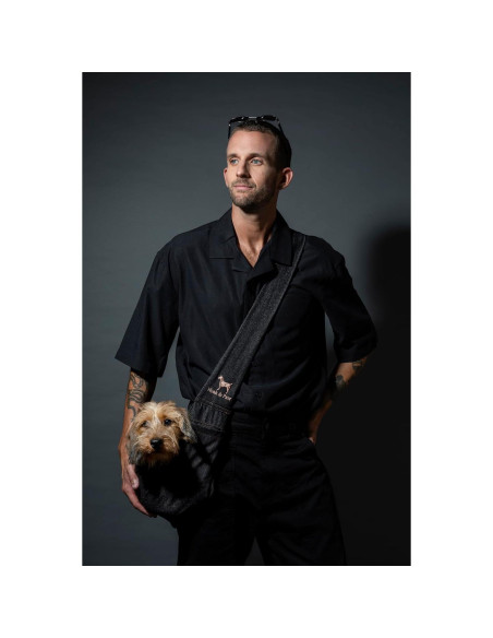 Transportín de Perro Noah & Paw Negro para Mascotas 2-8 kg