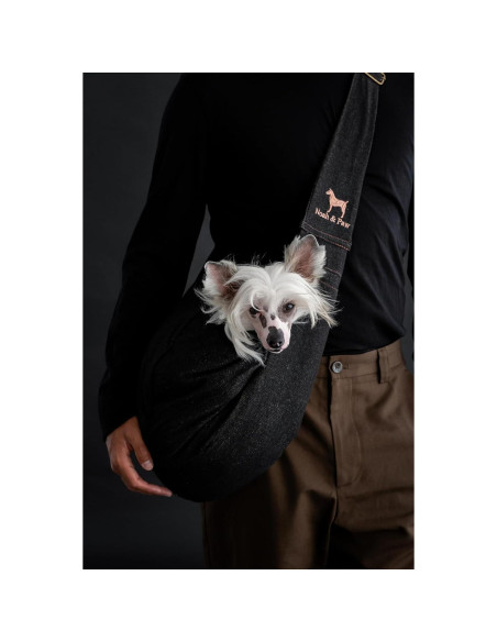 Transportín de Perro Noah & Paw Negro para Mascotas 2-8 kg