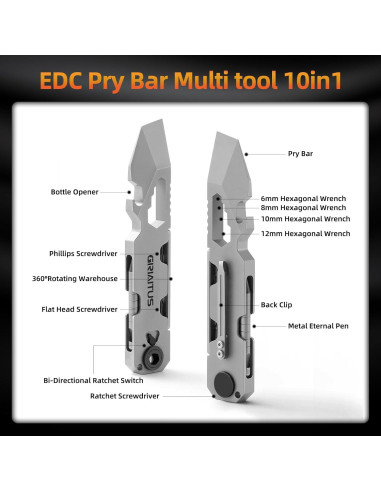 Multiherramienta EDC GIRIAITUS con Destornillador y Bolígrafos