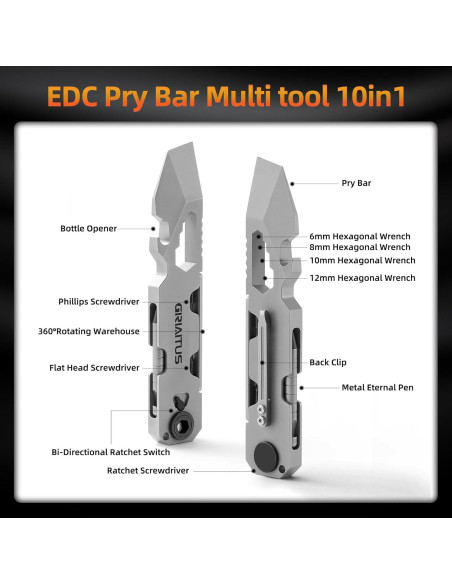 Multiherramienta EDC GIRIAITUS con Destornillador y Bolígrafos