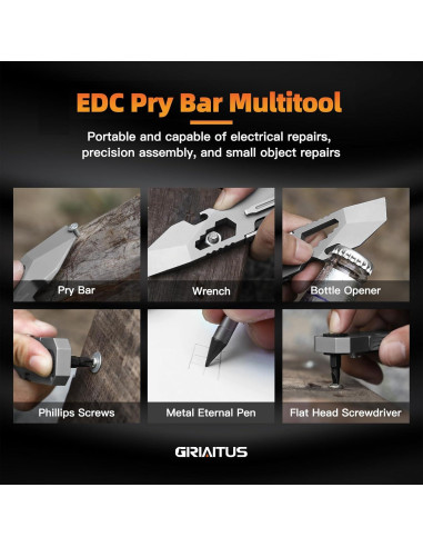 Multiherramienta EDC GIRIAITUS con Destornillador y Bolígrafos