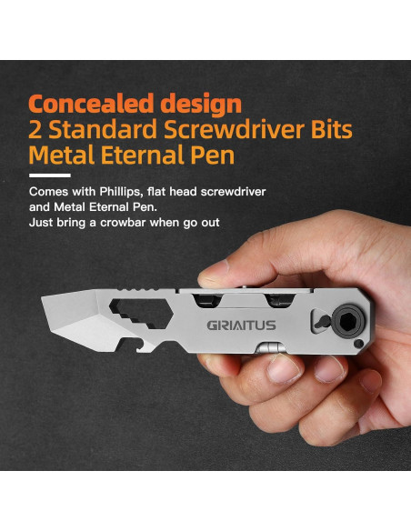 Multiherramienta EDC GIRIAITUS con Destornillador y Bolígrafos
