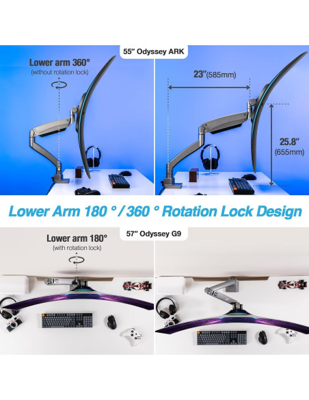 Soporte de Monitor AVLT para Pantallas de 17 a 57" Gris