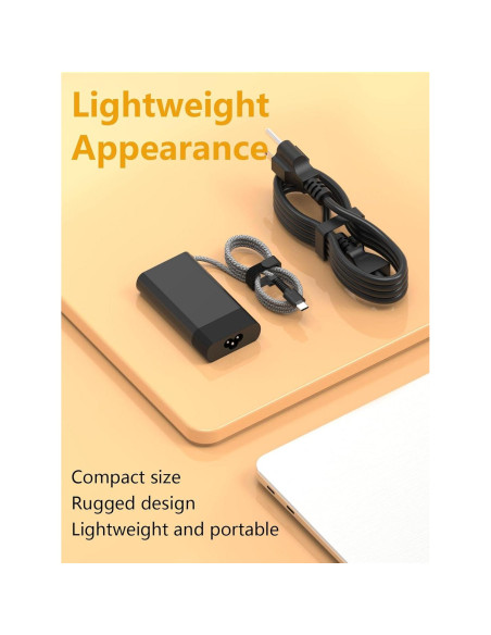 Cargador Laptop HP 65W USB C Rápido para Spectre, Envy, Elite