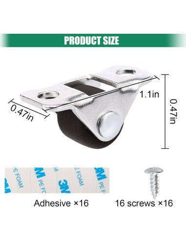 Juego de 16 Ruedas Mini Fernwehe 1.27 cm Silenciosas