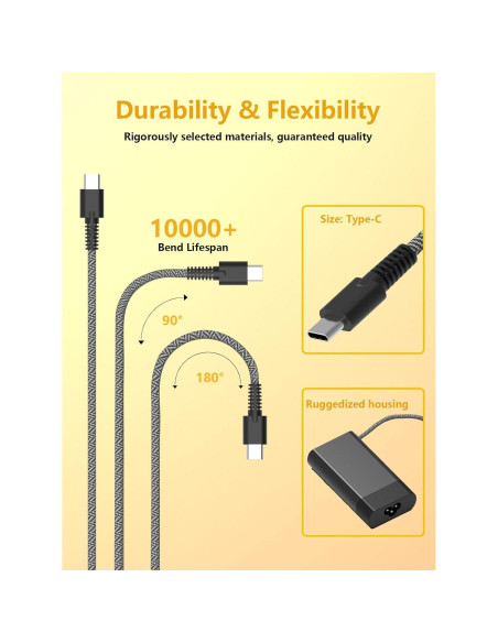 Cargador Laptop HP 65W USB C Rápido para Spectre, Envy, Elite
