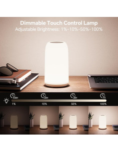 Lámpara de Mesa Inalámbrica ROOTRO 21cm LED RGB Táctil 2