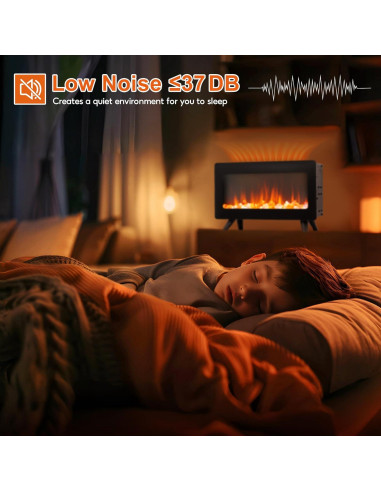 Calefactor Eléctrico FLAME&SHADE 750/1500W Chimenea 3D