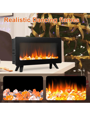 Calefactor Eléctrico FLAME&SHADE 750/1500W Chimenea 3D