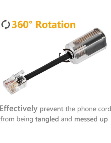 Desenredador de Cable de Teléfono Uvital Paquete de 10
