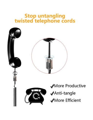 Desenredador de Cable de Teléfono Uvital Paquete de 10
