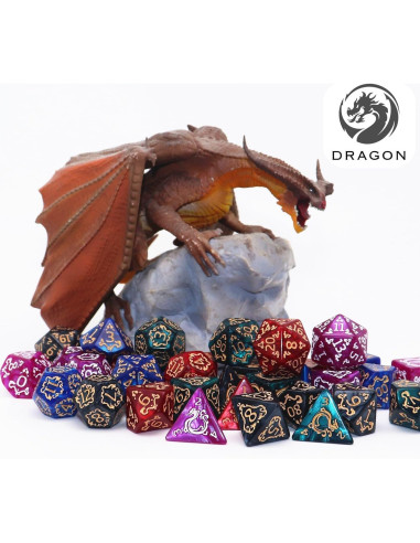 Juego de Dados Poliedricos CREEBUY 35 Piezas D&D RPG