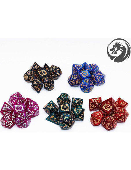 Juego de Dados Poliedricos CREEBUY 35 Piezas D&D RPG