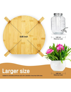 Soporte para Dispensador de Bebidas DD&HAPP Bambú Natural 2