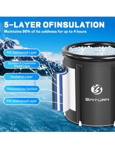 Bañera de Hielo B&Y Inflable 400L para Recuperación 2
