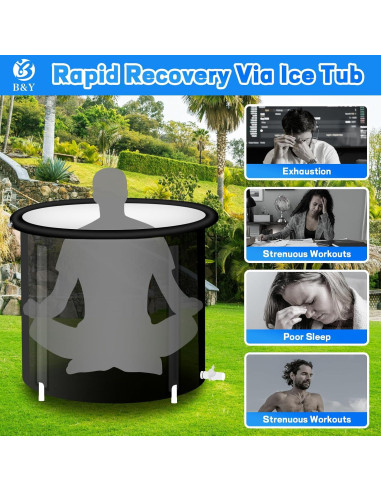 Bañera de Hielo B&Y Inflable 400L para Recuperación
