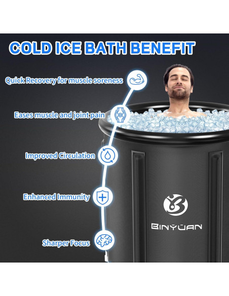 Bañera de Hielo B&Y Inflable 400L para Recuperación