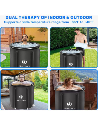 Bañera de Hielo B&Y Inflable 400L para Recuperación