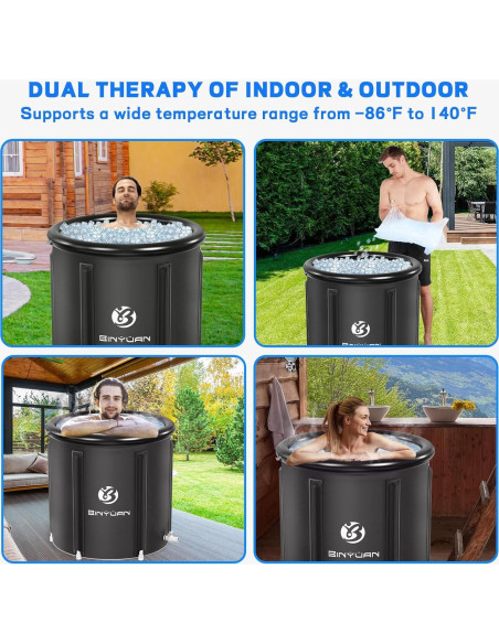Bañera de Hielo B&Y Inflable 400L para Recuperación