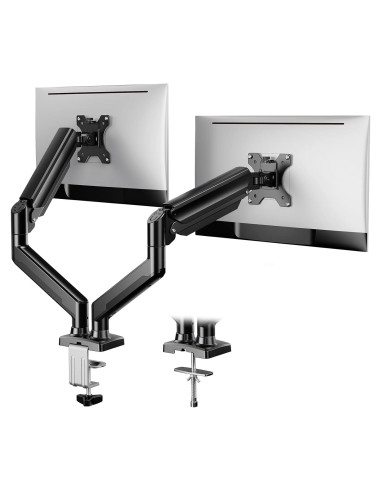Soporte Doble para Monitor ErGear EGDS15B Negro Ajustable