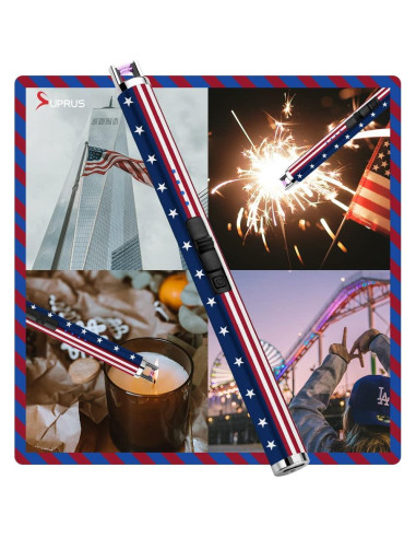 Encendedor Eléctrico SUPRUS Recargable USB Tipo C Bandera