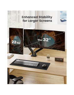 Soporte Doble para Monitor ErGear EGDS15B Negro Ajustable 2