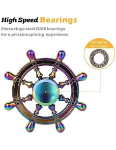 Spinner Fidget de Metal SCIONE - Paquete de 5 Juguetes Sensoriales 2