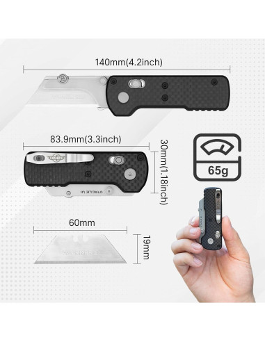 Cuchillo Utility Plegable OKNIFE Otacle U1, Cortador EDC