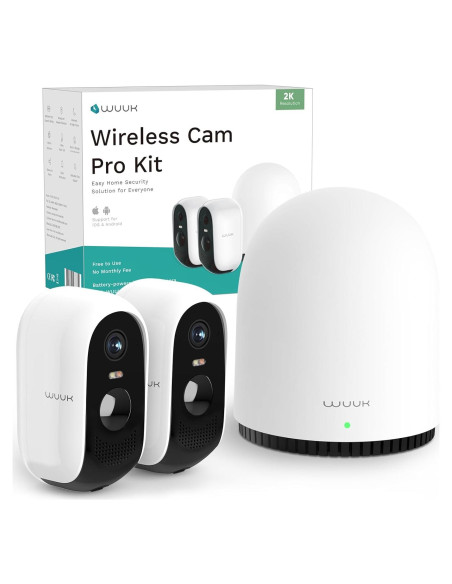 Cámaras de Seguridad Inalámbricas WUUK 2K Kit 2 Unidades