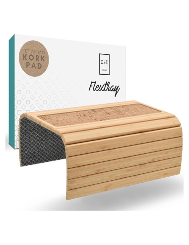 Bandeja para Sofá D&D Living FX50BLK con Corcho Antideslizante