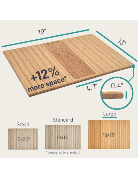Bandeja para Sofá D&D Living FX50BLK con Corcho Antideslizante