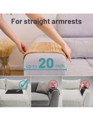 Bandeja para Sofá D&D Living FX50BLK con Corcho Antideslizante