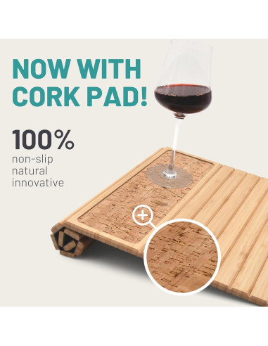 Bandeja para Sofá D&D Living FX50BLK con Corcho Antideslizante