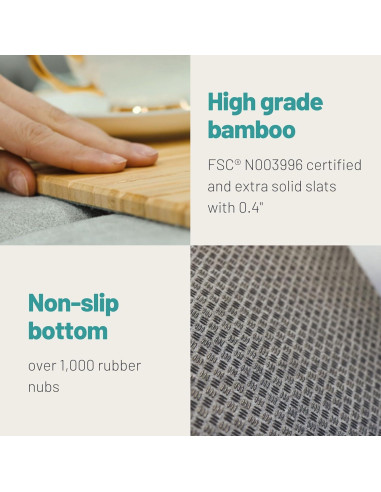 Bandeja para Sofá D&D Living FX50BLK con Corcho Antideslizante