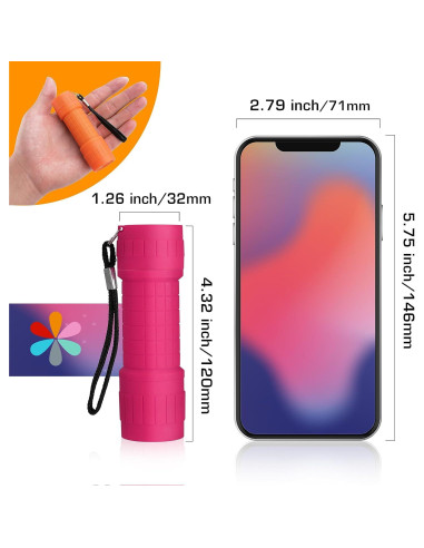 Linterna de Mano EverBrite 9 LED Paquete de 6 Colores